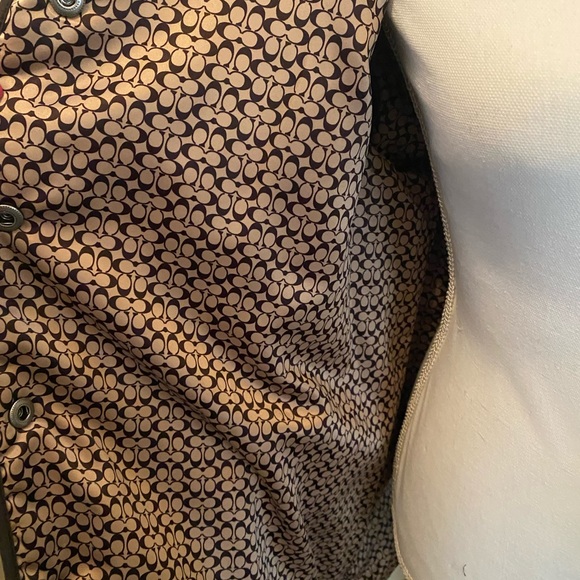 Coach Brown Quilted Nylon Puffer Lightweight Jacket Coat Women's Size XLarge - Picture 11 of 12